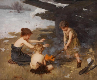 Le feu de camp - Simon Glücklich — visning af kunstværket