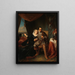 Magdalena Moons beder sin forlovede Francisco Valdez om at udsætte erobringen af Leyde til en anden nat 1574 - Simon Opzoomer — indrammet kunstværk på væggen
