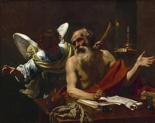 Saint Jérôme og englen - Simon Vouet — visning af kunstværket