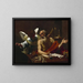 Saint Jérôme og englen - Simon Vouet — indrammet kunstværk på væggen