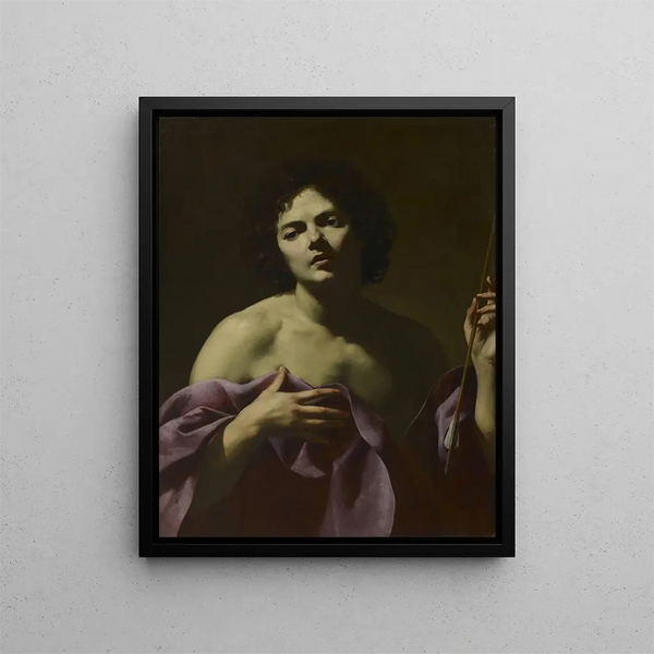 Saint Sébastien - Simon Vouet — indrammet kunstværk på væggen