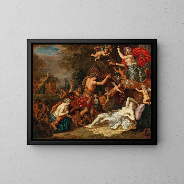 En allegori af skønheden af Venus - Simon de Vos — indrammet kunstværk på væggen