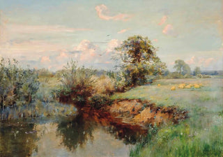 Sir Alfred East - Grazing Sheep Summer.webp