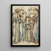 Engle og børn - Sir Edward Coley Burne-Jones — indrammet kunstværk på væggen