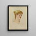 Tête de femme - Sir Edward Coley Burne-Jones — indrammet kunstværk på væggen