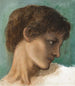 Tête af en ung mand - Sir Edward Coley Burne-Jones — visning af kunstværket