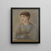 Portrait af Margaret, kunstnerens datter - Sir Edward Coley Burne-Jones — indrammet kunstværk på væggen