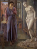 Pygmalion og billedet, Hånden holder sig tilbage - Sir Edward Coley Burne - Jones — visning af kunstværket