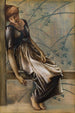 La Série de la Rose Épineuse, studie til La Cour du Jardin III - Sir Edward Coley Burne-Jones — visning af kunstværket