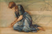 La serie La Rose Églantine, étude pour La Cour du Jardin IV - Sir Edward Coley Burne-Jones — visning af kunstværket