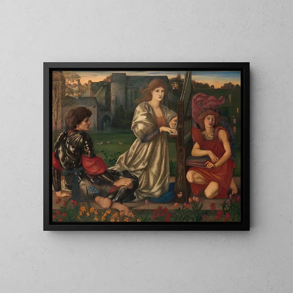 La Chanson d'amour - Sir Edward Coley Burne-Jones — indrammet kunstværk på væggen