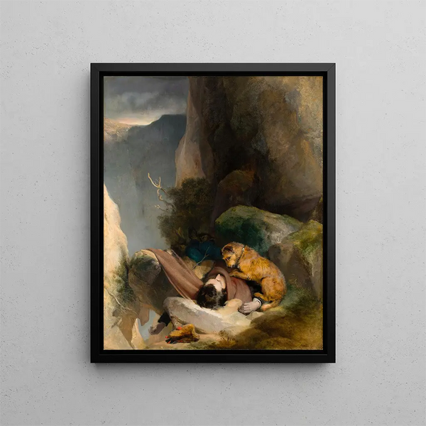 Vedhæftet fil - Sir Edwin Henry Landseer — indrammet kunstværk på væggen
