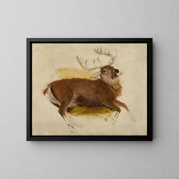 Cerf mourant - Sir Edwin Henry Landseer — indrammet kunstværk på væggen