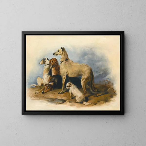 Highland-hunde - Sir Edwin Henry Landseer — indrammet kunstværk på væggen