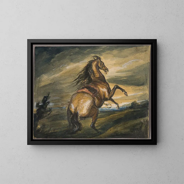 Hest i galop - Sir Edwin Henry Landseer — indrammet kunstværk på væggen
