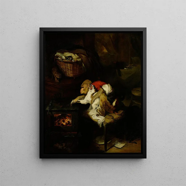 La patte du chat - Sir Edwin Henry Landseer — indrammet kunstværk på væggen