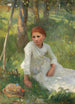 Midi-maleri i høslet - Sir George Clausen — visning af kunstværket