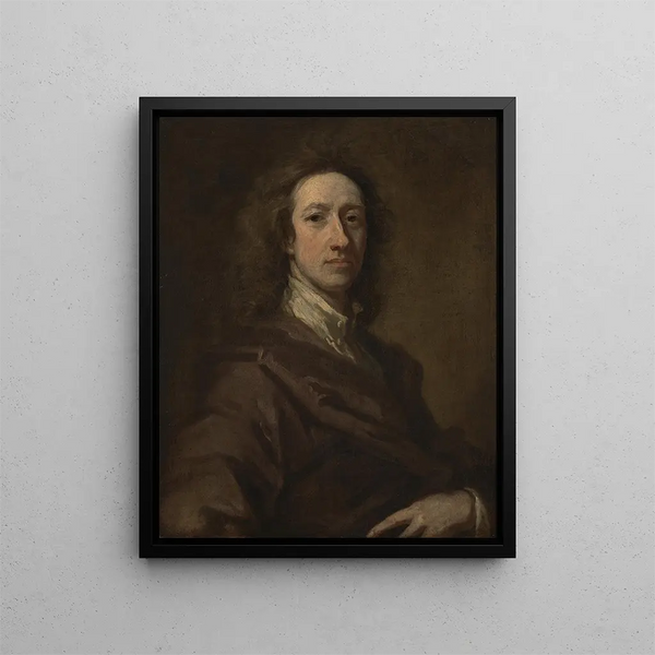 Cornelis de Bruyn 1652–1727 - Sir Godfrey Kneller — indrammet kunstværk på væggen
