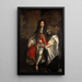 Konge Charles II - Sir Godfrey Kneller — indrammet kunstværk på væggen