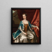 Portrait af en dame traditionelt identificeret som Lady Mary Wortley Montagu - Sir Godfrey Kneller — indrammet kunstværk på væggen