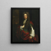 Portrait af en gentleman iført blå med en rød frakke - Sir Godfrey Kneller — indrammet kunstværk på væggen