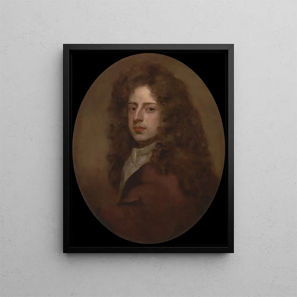 Selvportræt - Sir Godfrey Kneller — indrammet kunstværk på væggen