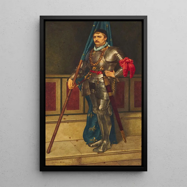 Le Chevalier - Sir James Dromgole Linton — indrammet kunstværk på væggen
