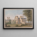Lilleshall Shropshire Udsigt over den nordlige indgang og den vestlige facade - Sir Jeffry Wyatville — indrammet kunstværk på væggen