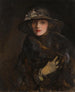 En dame i brun - Sir John Lavery — visning af kunstværket
