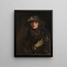 En dame i brun - Sir John Lavery — indrammet kunstværk på væggen