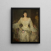 En dame i hvid En portræt af Lady Lyle - Sir John Lavery — indrammet kunstværk på væggen