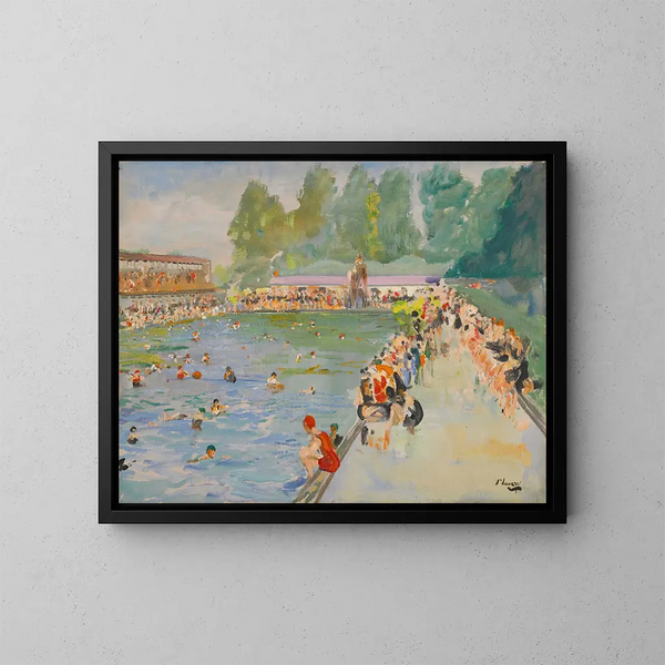 Bains de Chiswick - Sir John Lavery — indrammet kunstværk på væggen