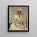 Portrait af en ung kvinde - Sir John Lavery — indrammet kunstværk på væggen