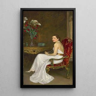 Sir John Lavery - The Lady in White Viscountess Wimborne.webp