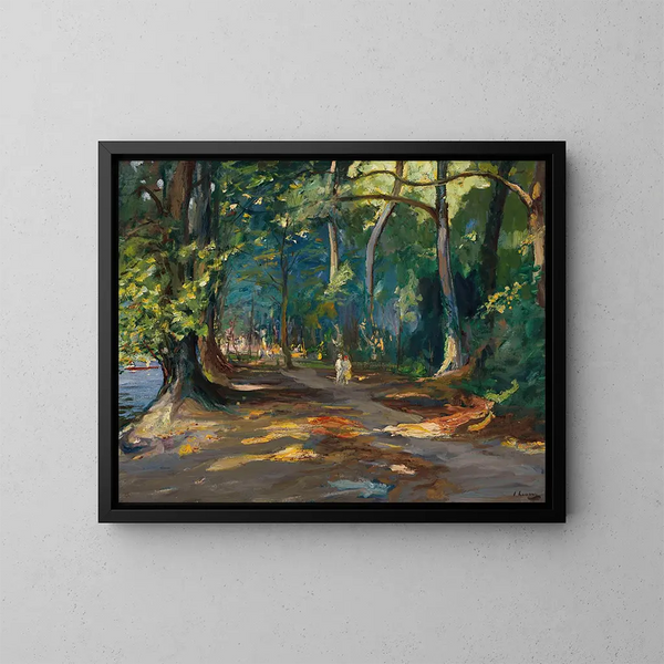 Le chemin près de la rivière Maidenhead - Sir John Lavery — indrammet kunstværk på væggen