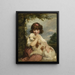 En ung pige og hendes hund - Sir Joshua Reynolds — indrammet kunstværk på væggen