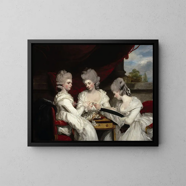 Damerne Waldegrave - Sir Joshua Reynolds — indrammet kunstværk på væggen