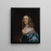 Portrait af en dame, måske Ann St John Wilmot - Sir Peter Lely — indrammet kunstværk på væggen