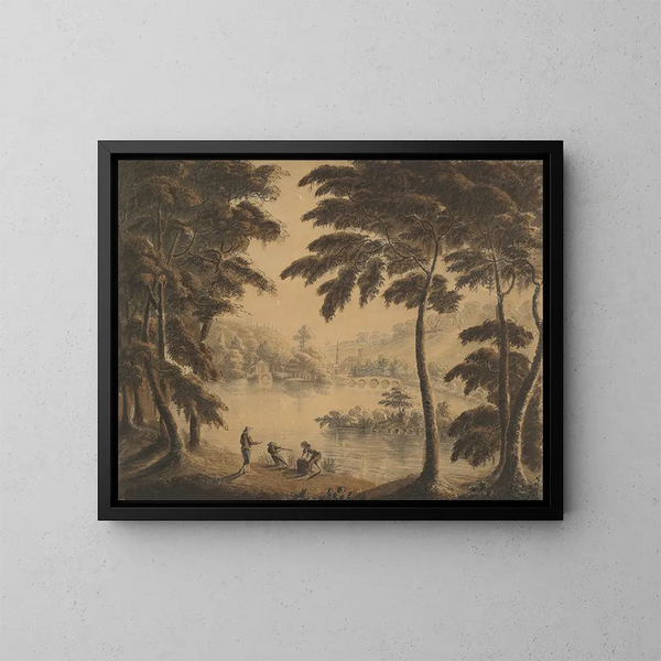 Vue de Stourhead - Sir Richard Hoare — indrammet kunstværk på væggen