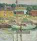 Sloop à huîtres Cos Cob - Childe Hassam — visning af kunstværket
