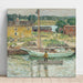 Reproduktion af maleriet Sloop à huîtres, Cos Cob - Childe Hassam
