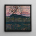Solnedgang - Egon Schiele — indrammet kunstværk på væggen