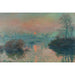Reproduktion af maleriet Solnedgang over Seinen i Lavacourt, vintereffekt - Claude Monet