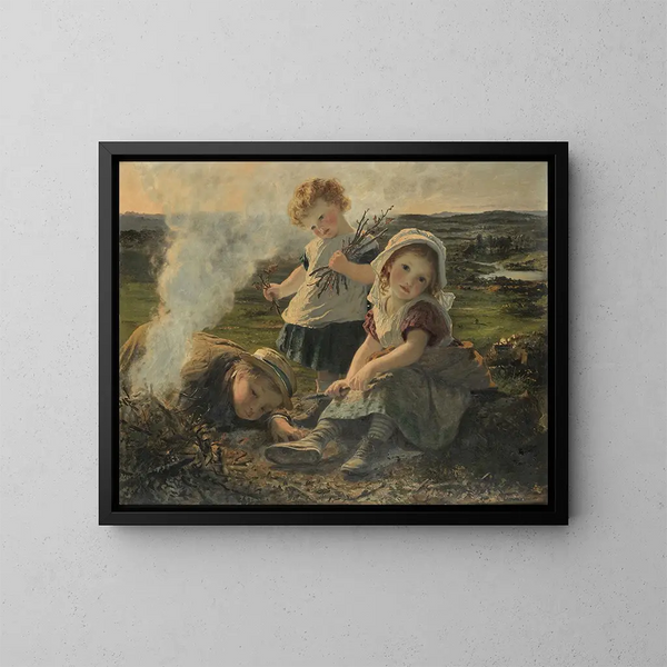 Le Bûcher - Sophie Anderson — indrammet kunstværk på væggen