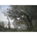 Reproduktion af maleriet Jean-Baptiste-Camille Corot kunsttryk af Souvenir de Mortefontaine