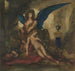 Sphinx i en hule, kongedigt og kriger - Gustave Moreau — visning af kunstværket