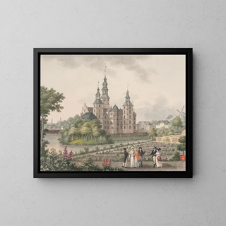 Château de Rosenborg - Søren L. Lange — indrammet kunstværk på væggen