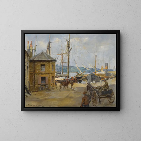 L'ancienne maison de pesage de Penzance - Stanhope Alexander Forbes — indrammet kunstværk på væggen