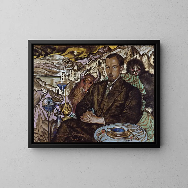 Portrait af Wodzimierz Nawrocki - Stanisław Ignacy Witkiewicz — indrammet kunstværk på væggen