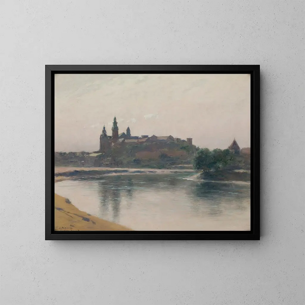 Wawel-maleri på Vistula-siden - Stanisław Witkiewicz — indrammet kunstværk på væggen